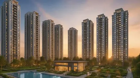 Abhee City Urban Glenn courtyard with swimming pool and play area